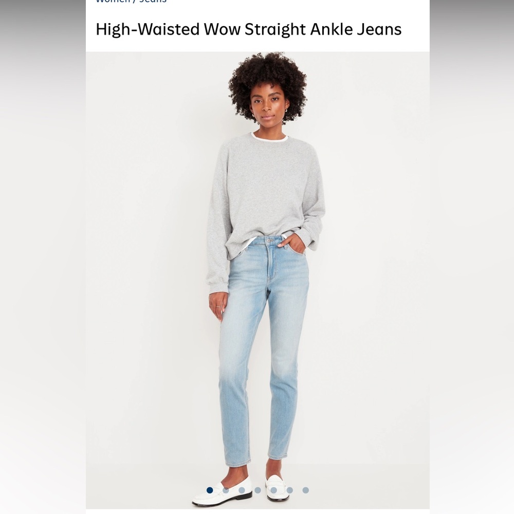 Old Navy High-Wasted Wow Straight Ankle Jeans in Sz 12